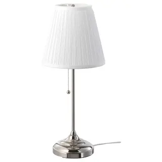 ÅRSTID table lamp, nickel-plated/white, Height 55 cm