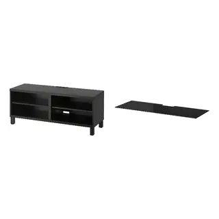 BESTÅ set: TV bench + top panel for TV
