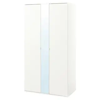 VIHALS wardrobe with 2 doors, white, 105x57x200 cm