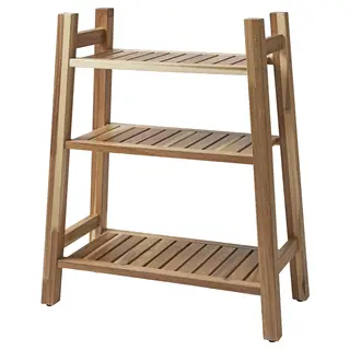 STOREDAMM shelving unit, acacia, Width 60 x Height 71 x Depth 28 cm
