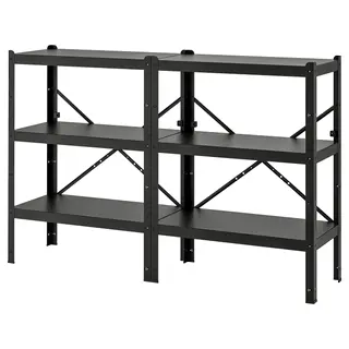 BROR shelving unit, black, 170x40x110 cm