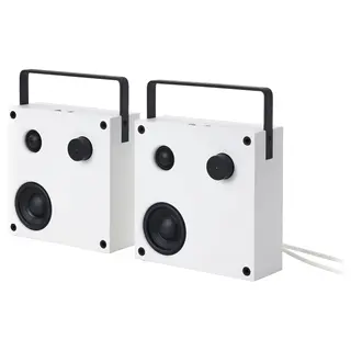 VAPPEBY bluetooth speakers, white/set of 2 gen 3, 20x20 cm