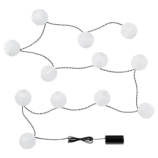 SOLVINDEN LED lighting chain with 12 lights, battery-operated white