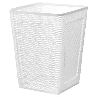 DRÖNJÖNS wastepaper basket, white, Width 26 x Depth 26 x Height 35 cm