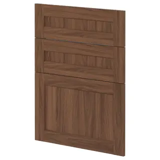 METOD 3 fronts for dishwasher, Enköping brown/walnut effect, Width 60.0 x Height 80.0 cm