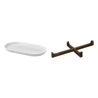 IKEA set: serving plate + serving stand