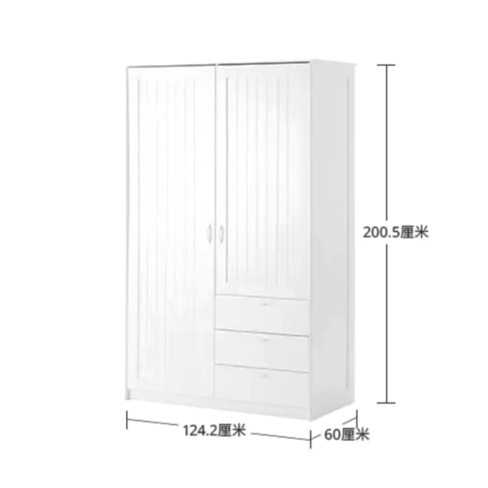 part: MUSKEN wardrobe with 2 doors+3 drawers