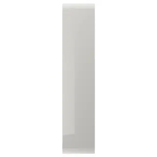 FARDAL door with hinges, high-gloss/light grey, Width 49.5 x Height 229.4 cm