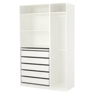 PAX wardrobe, white, 150x58x236 cm