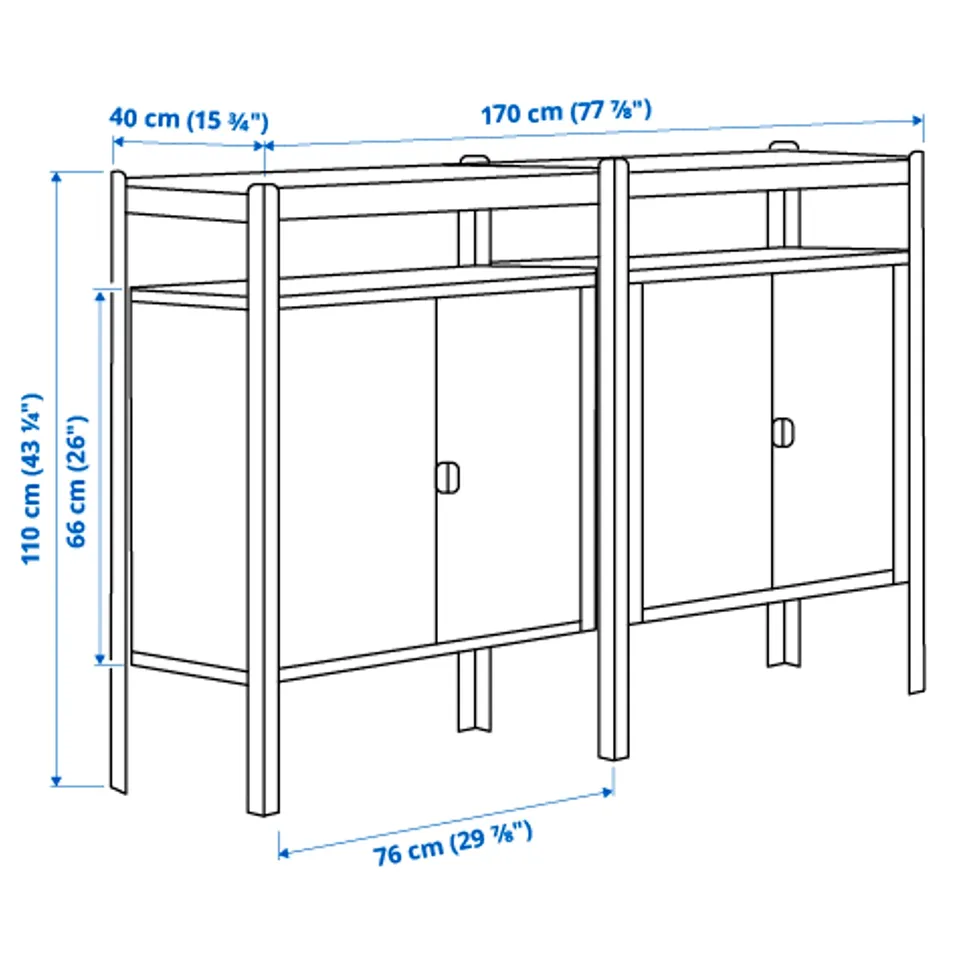 Illustration with measurements for the product: BROR.
