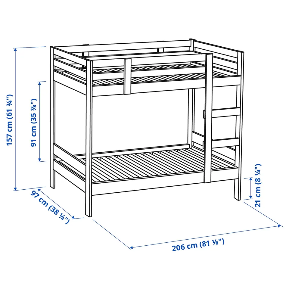 Illustration with measurements for the product: MYDAL.
