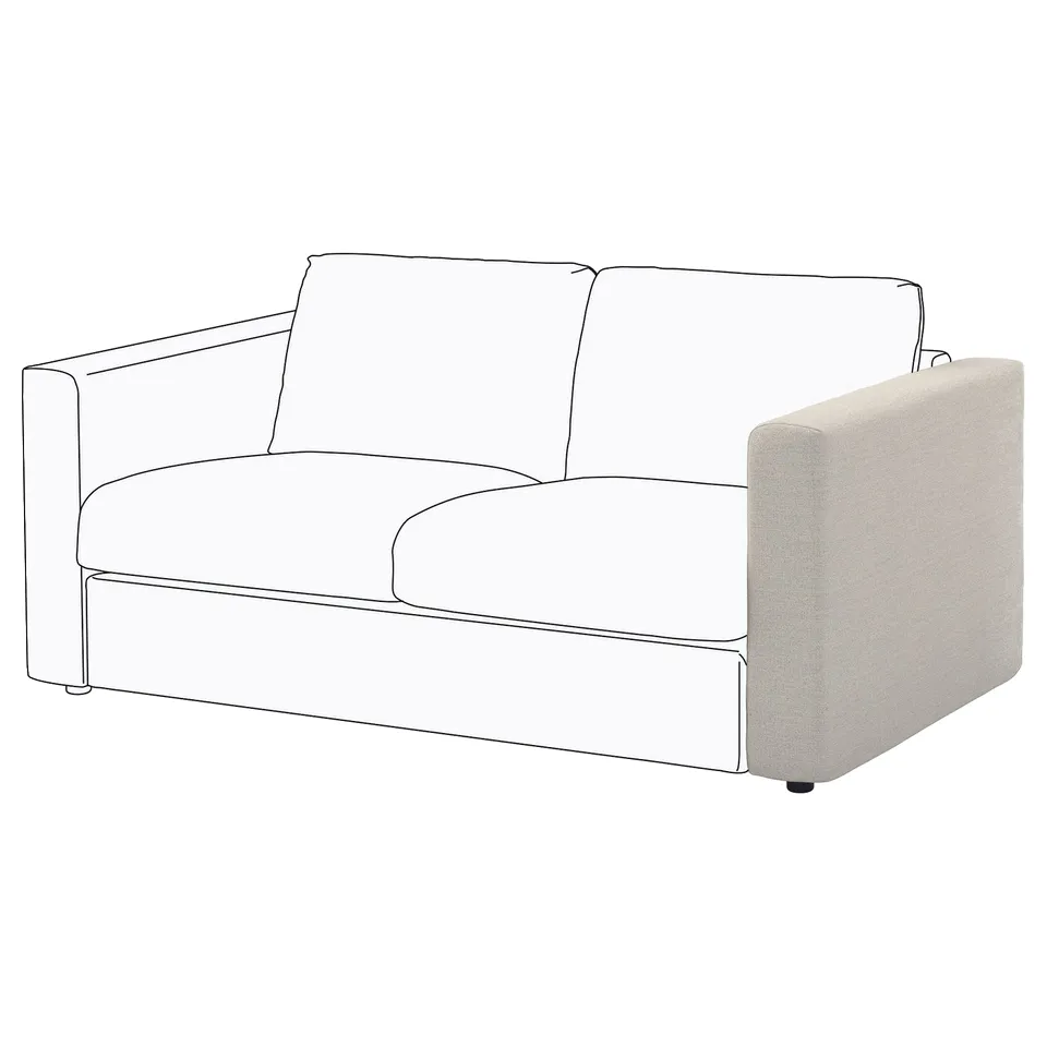 VIMLE light grey sofa, modern, compact, clean lines.