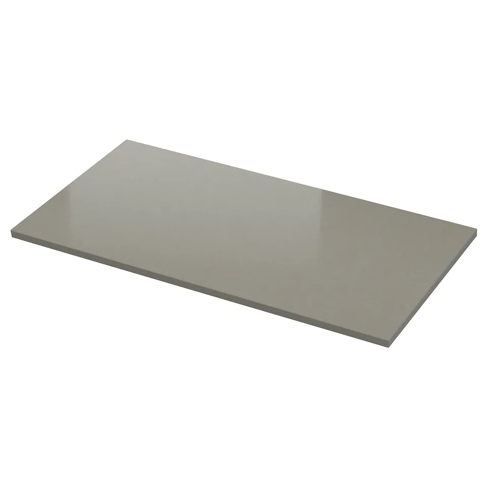 LOCKEBO Custom made worktop, grey stone effect/glass composite, 1 m²x4.0 cm