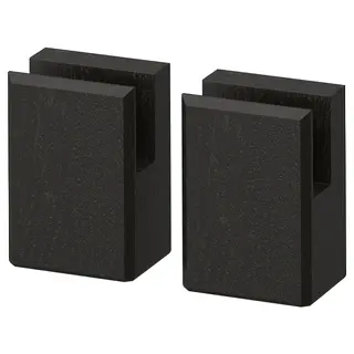 LERHYTTAN leg for decorative plinth, black stained, 8 cm