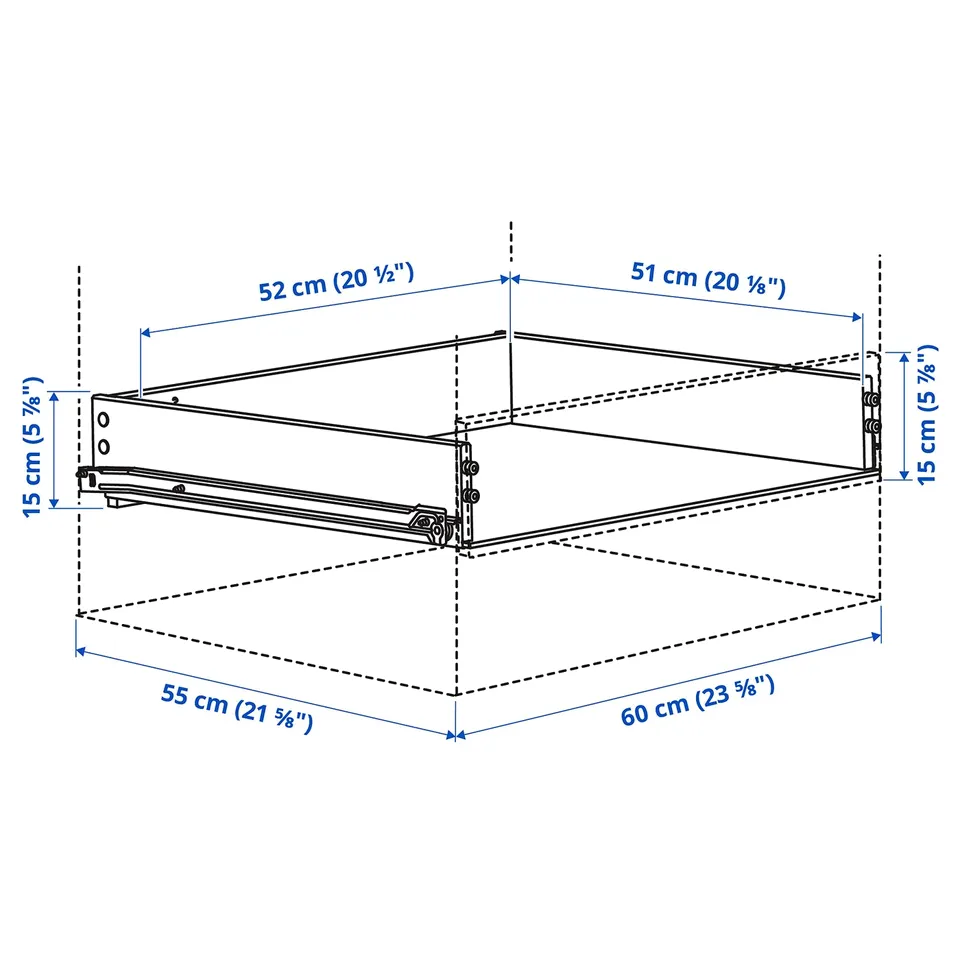 Illustration with measurements for the product: KONSTRUERA.