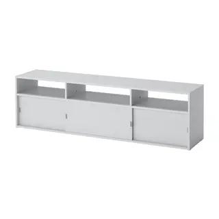 SPIKSMED TV bench, light grey, Depth 32 x Height 43.9 x Width 155.2 cm