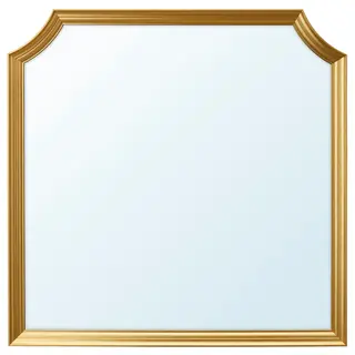 SVANSELE mirror, gold-colour, 78x78 cm