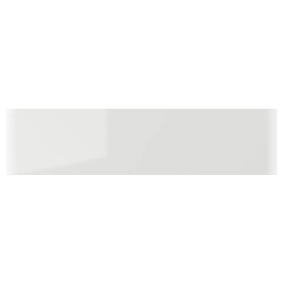 RINGHULT grey glossy kitchen drawer front, rectangular.