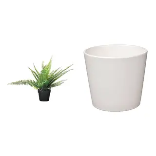 artificial potted plant + pot set: artificial potted plant + plant pot