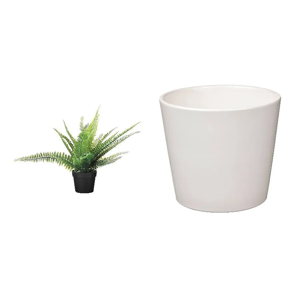 artificial potted plant + pot, photo 1