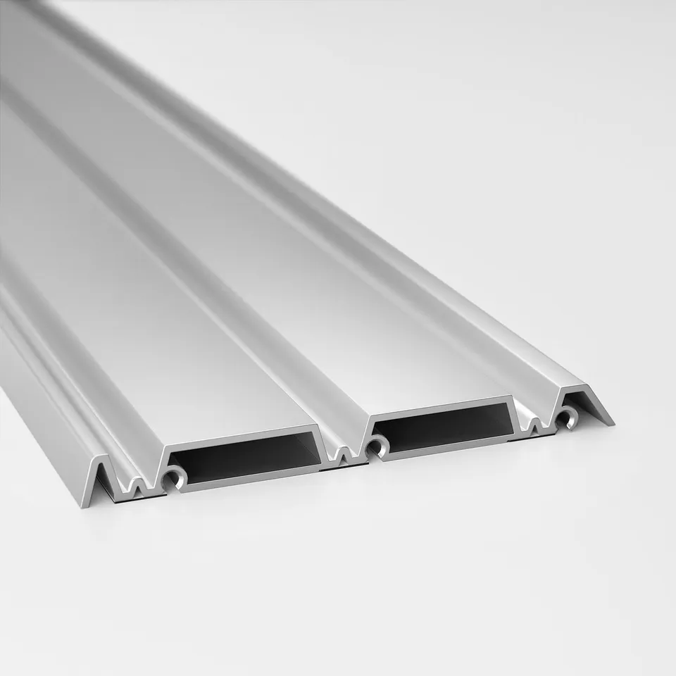 Three polished bars diagonal on white.