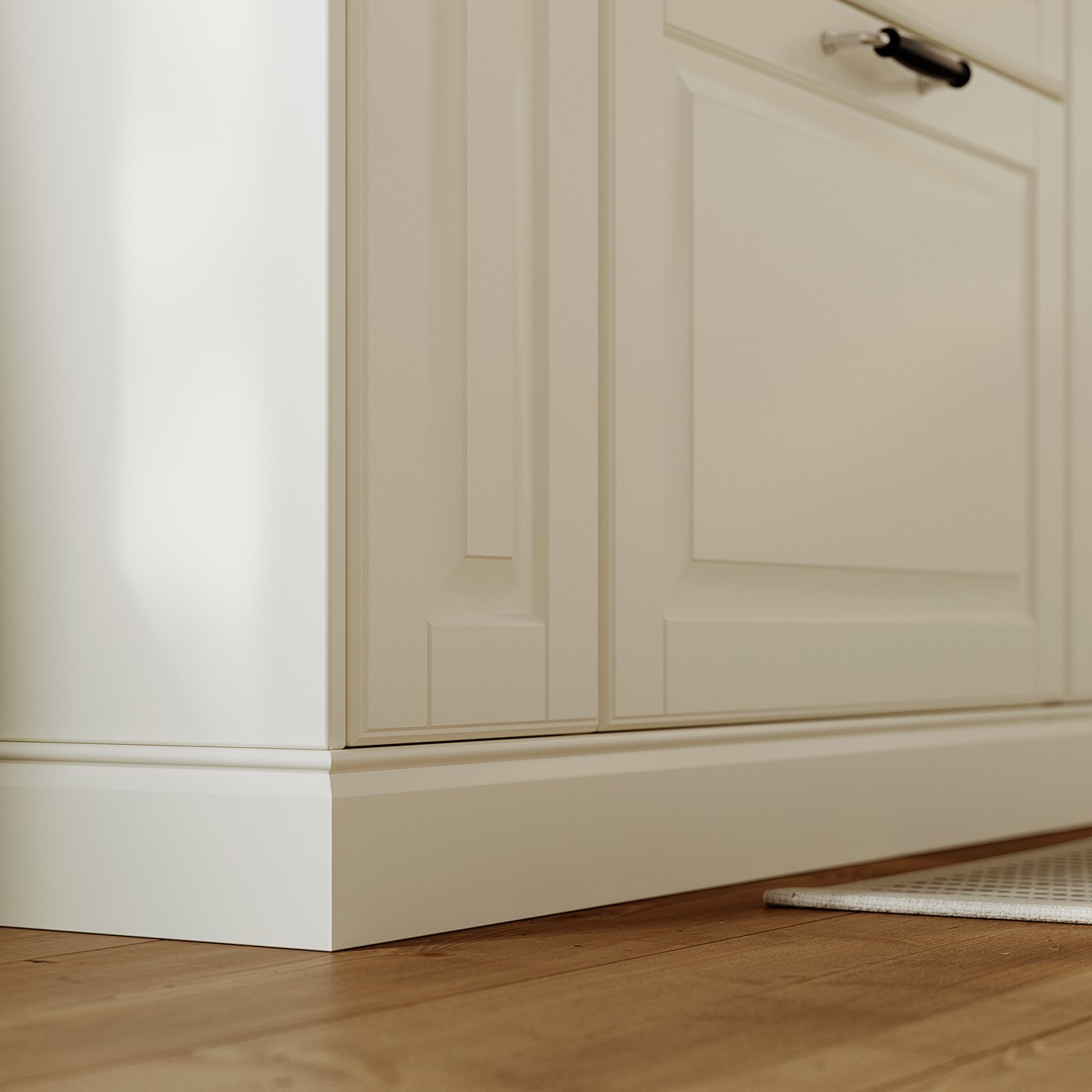 FÖRBÄTTRA Decorative plinth, off-white, 221x8 cm