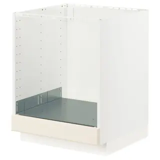 METOD / MAXIMERA base cabinet for oven, white/Bodbyn off-white, Width 60.0 x Depth 61.8 cm