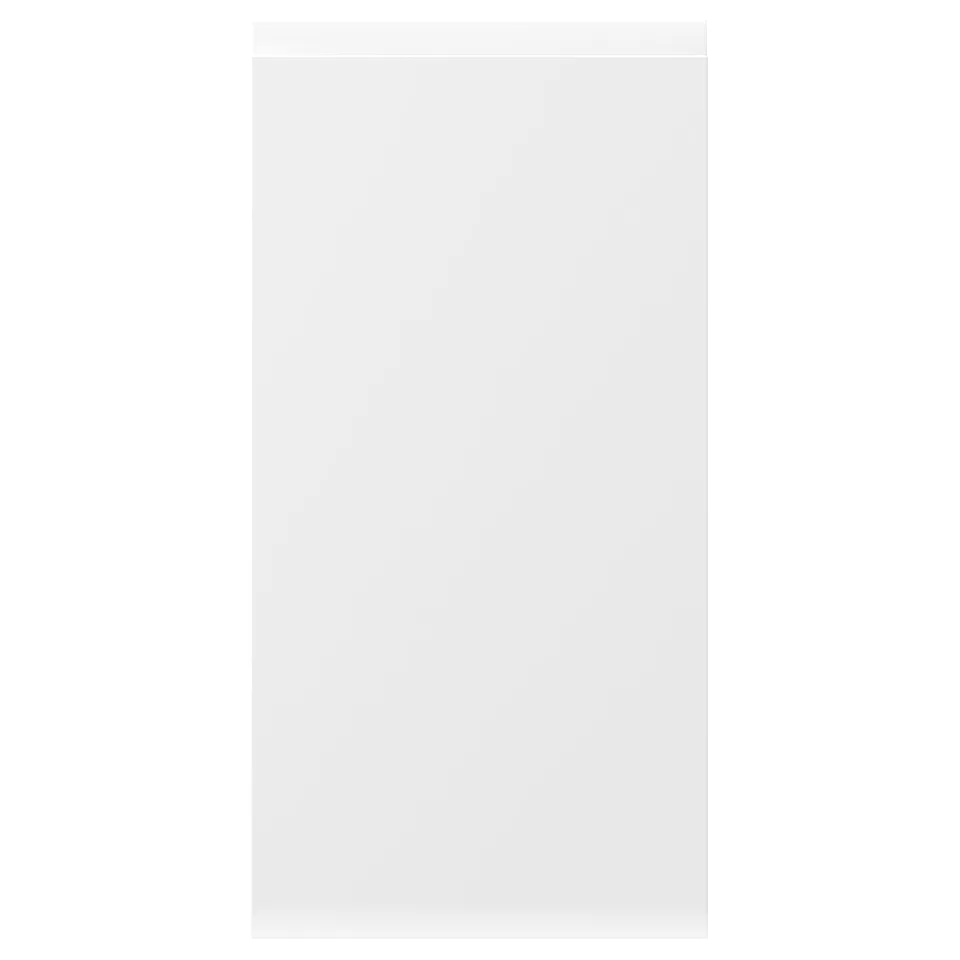 VOXTORP door, matte white, rectangular, minimalist design with integrated handles.