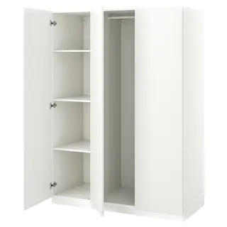 PAX / FORSAND wardrobe combination, white/white, 150x60x201 cm