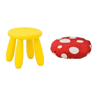 MAMMUT/SKOGSDUVA set: children's stool + stool cover