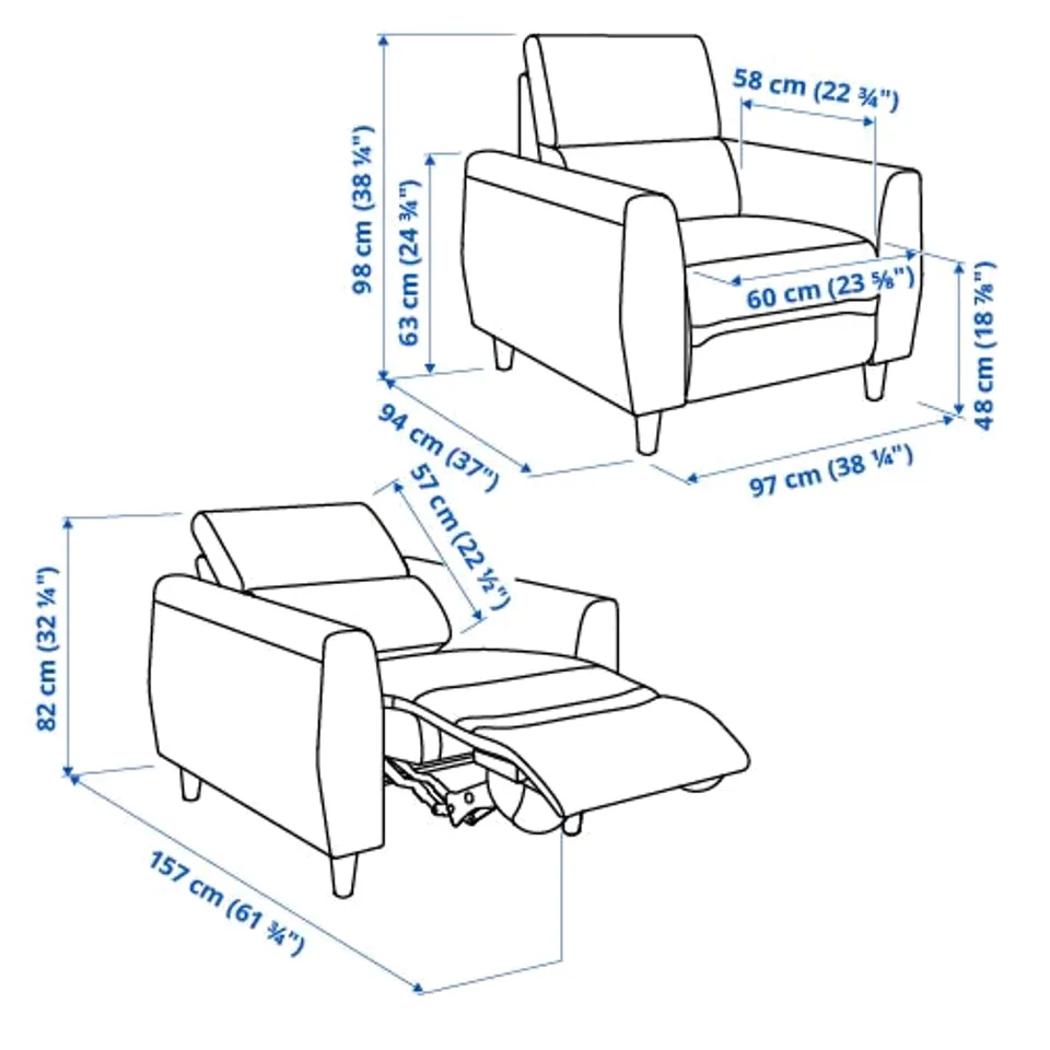 part: RULLERUM recliner, electric