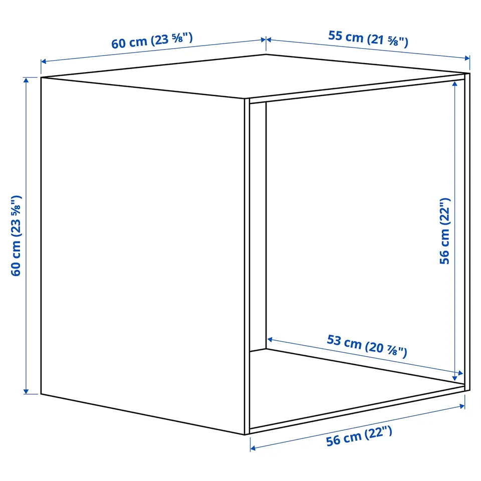 Illustration with measurements for the product: PLATSA.