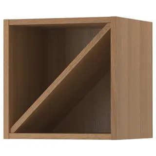 VADHOLMA wine shelf, brown/stained ash, 40x37x40 cm