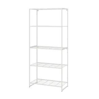 JOSTEIN shelving unit, in/outdoor/wire white, 81x40x180 cm