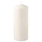 FENOMEN unscented pillar candle, natural, 14 cm 45 hr