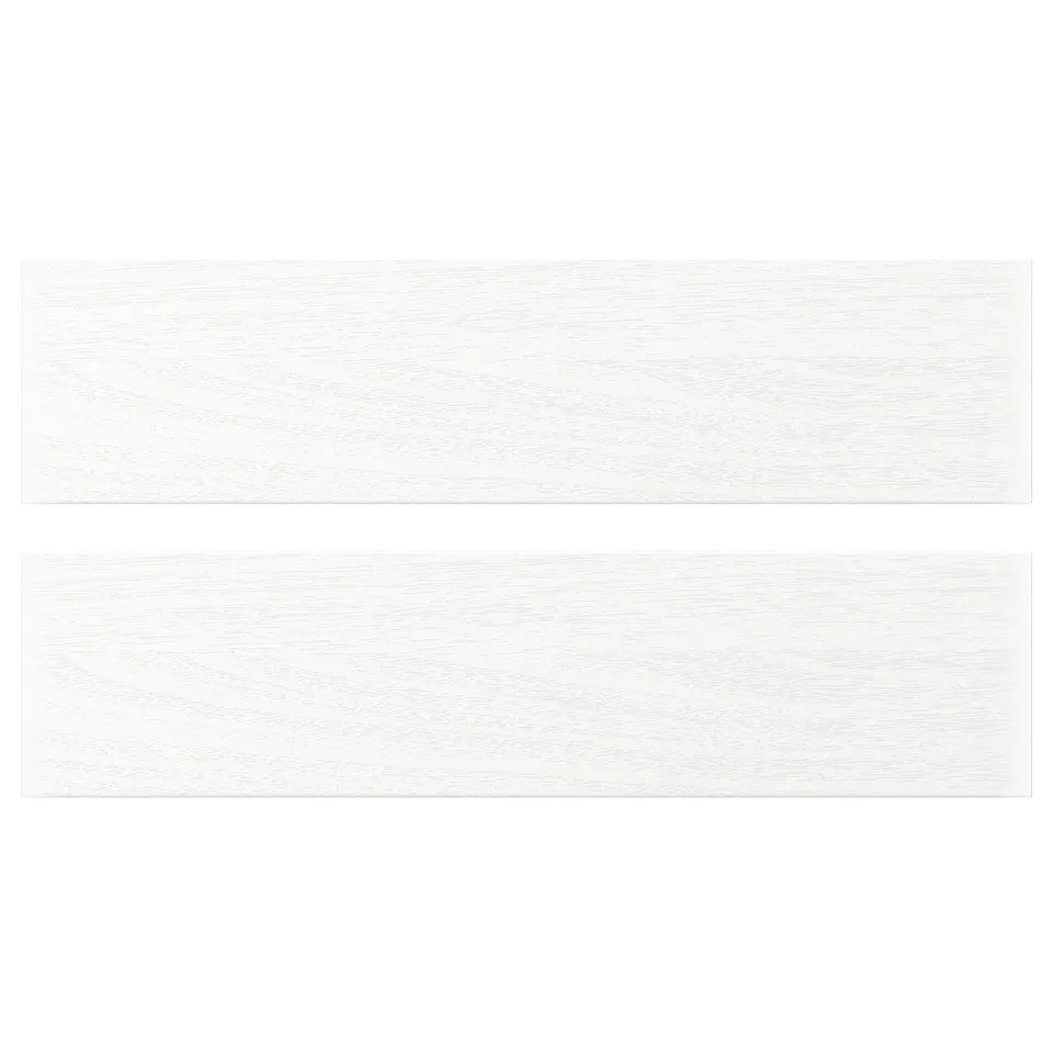 White ENKÖPING cabinet with wood grain finish, rectangular design, durable foil finish.