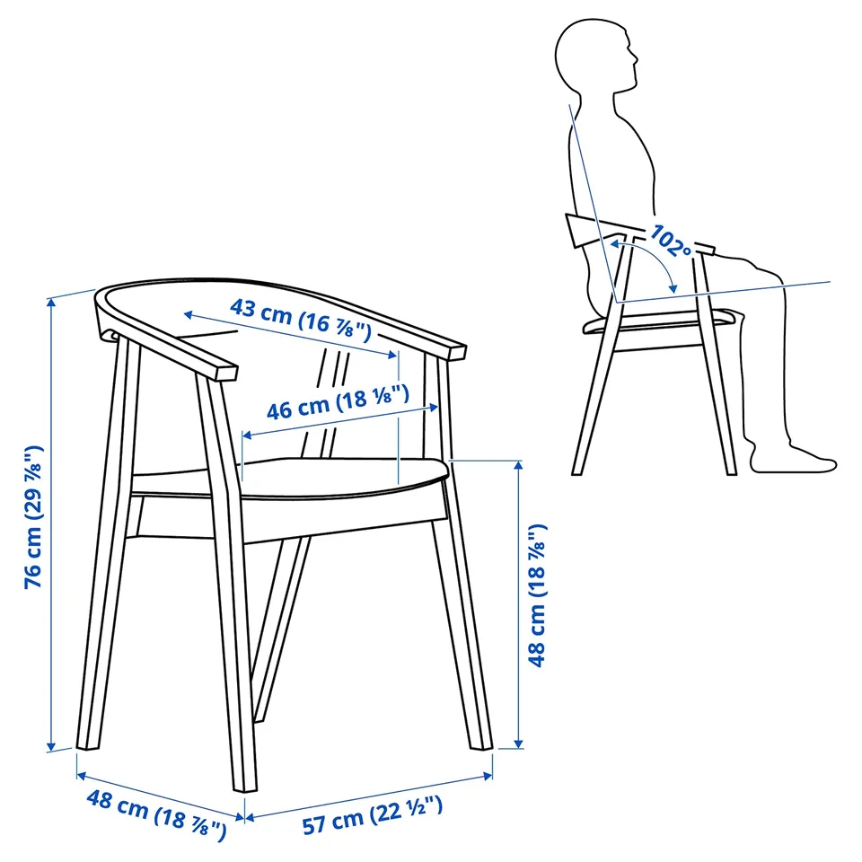 part: STOCKHOLM chair with armrests