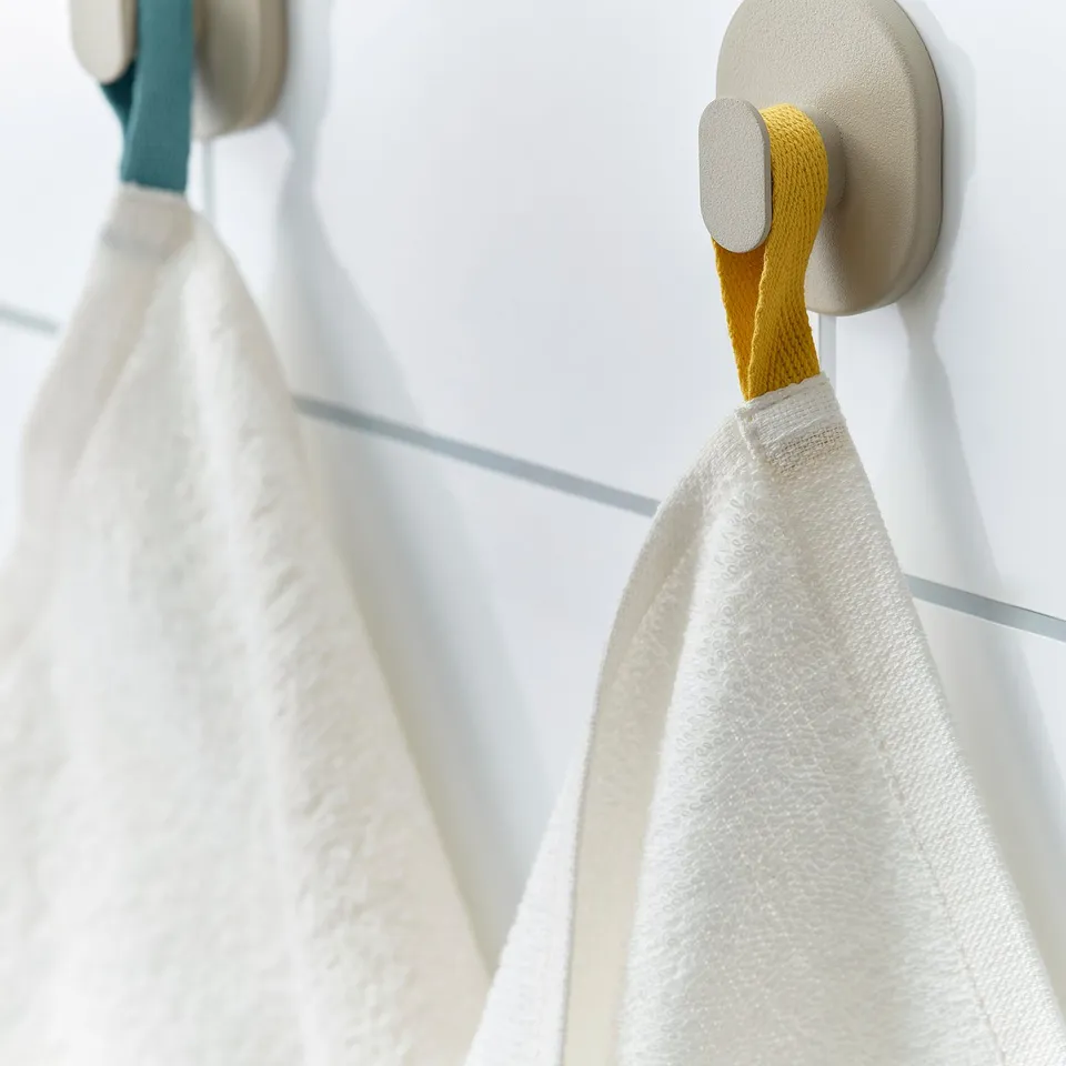 KRAMA Washcloth, white, 30x30 cm
