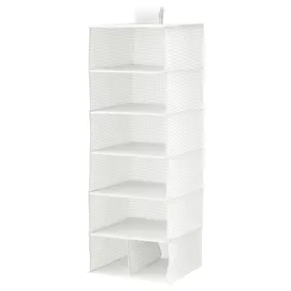 STUK storage with 7 compartments, white/grey, Width 30 x Depth 30 x Height 90 cm