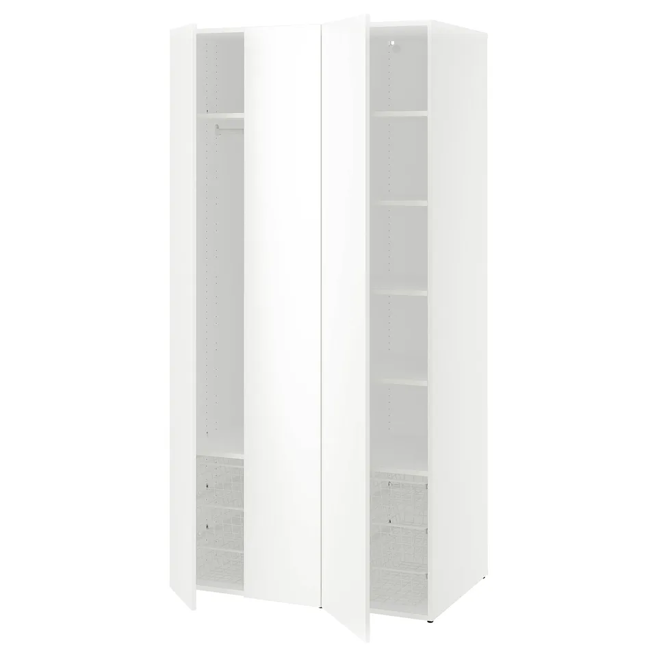 LASTARE Wardrobe combination, white, 100x62x201 cm