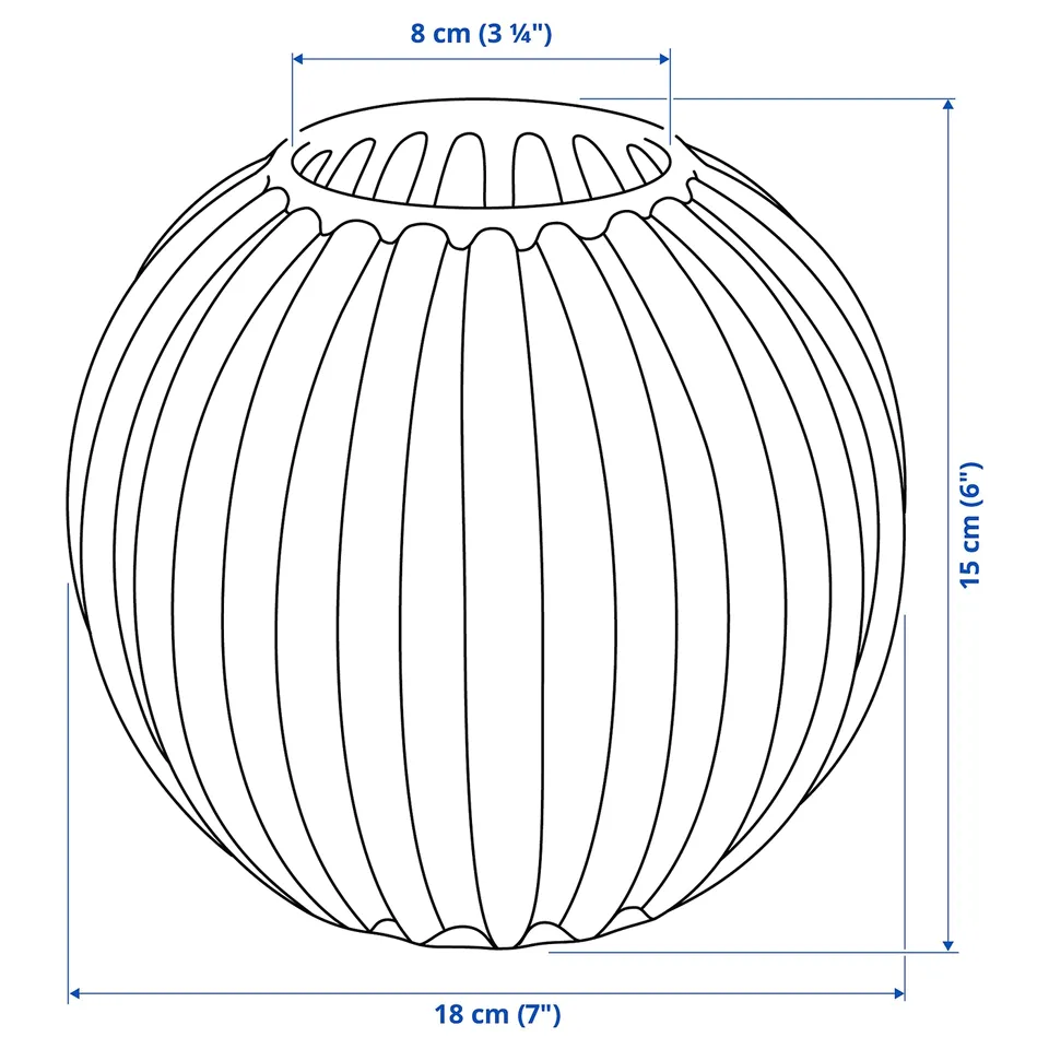 Illustration with measurements for the product: SKOGSTUNDRA.
