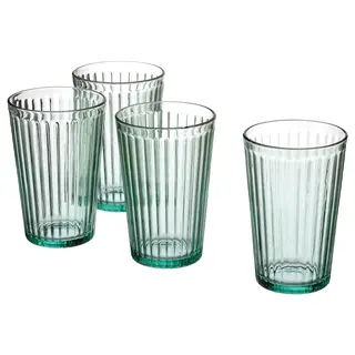 VARDAGEN glass, light turquoise, Height 13 cm