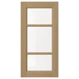 VEDHAMN glass door, oak, 40x80 cm