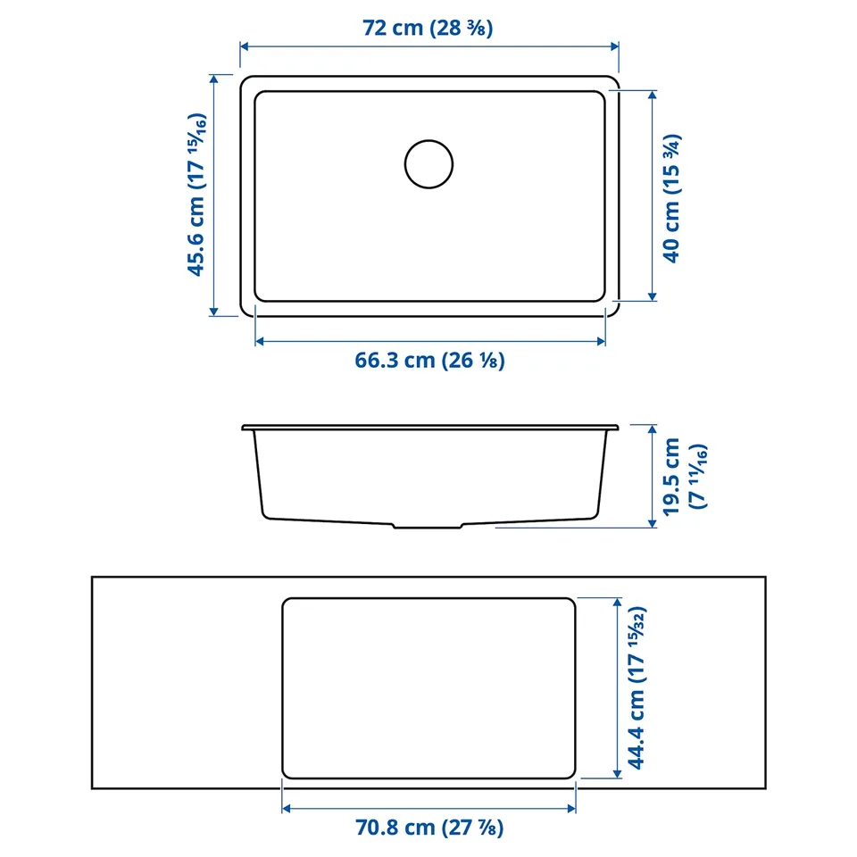 part: KILSVIKEN inset sink, 1 bowl