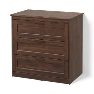 SONGESAND chest of 3 drawers, brown, Width 82 x Depth 50 x Height 81 cm