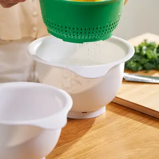 UPPFYLLD/VISPAD set: colander + mixing bowl, set of 2
