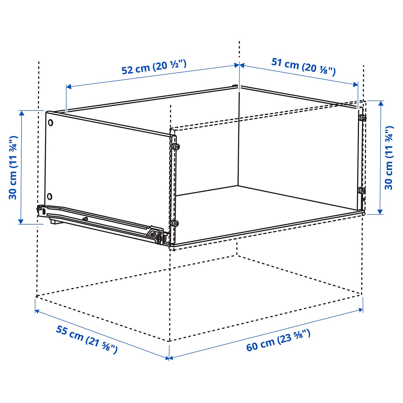 Illustration with measurements for the product: KONSTRUERA.
