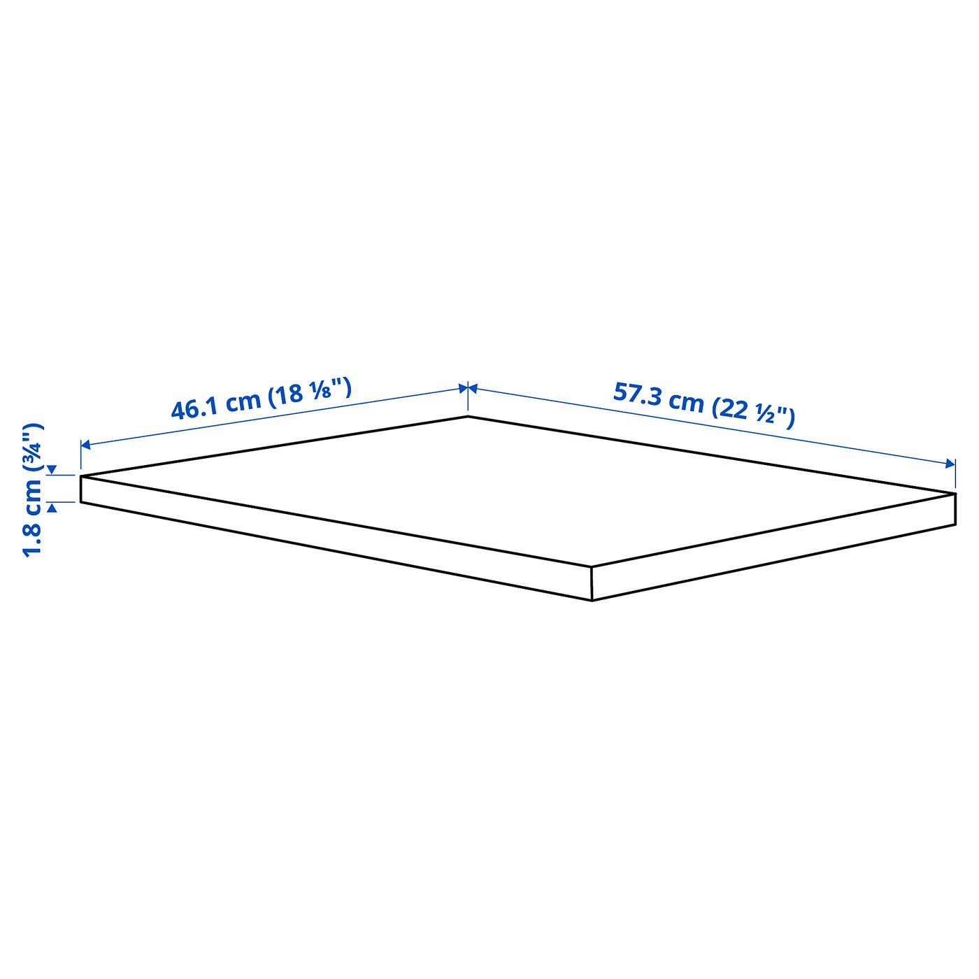 Illustration with measurements for the product: KOMPLEMENT.