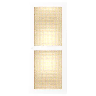HÖGADAL door, white/woven bamboo, 40x97 cm
