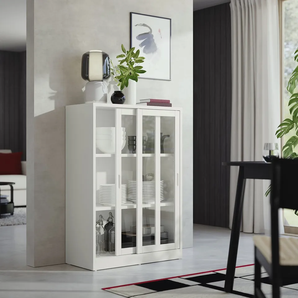 part: TONSTAD cabinet with sliding glass doors